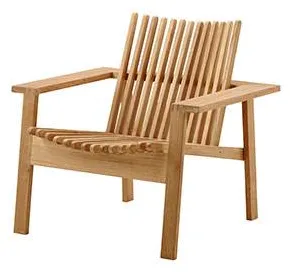 Cane-Line Amaze loungestol - teak - Stabelbar